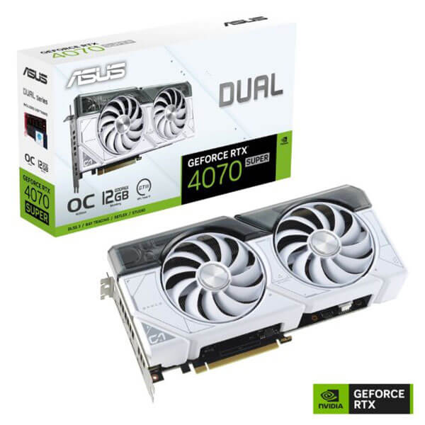 Asus Dual RTX 4070 Super White OC 12GB Gaming Graphics Card